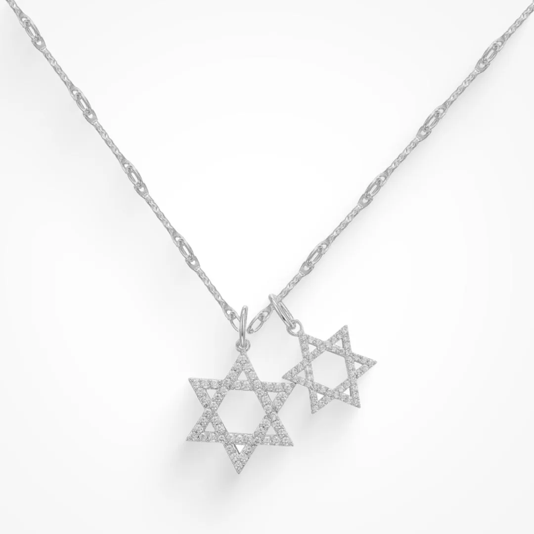Double Star Necklace sold by Evry Jewels product image thumbnail 4