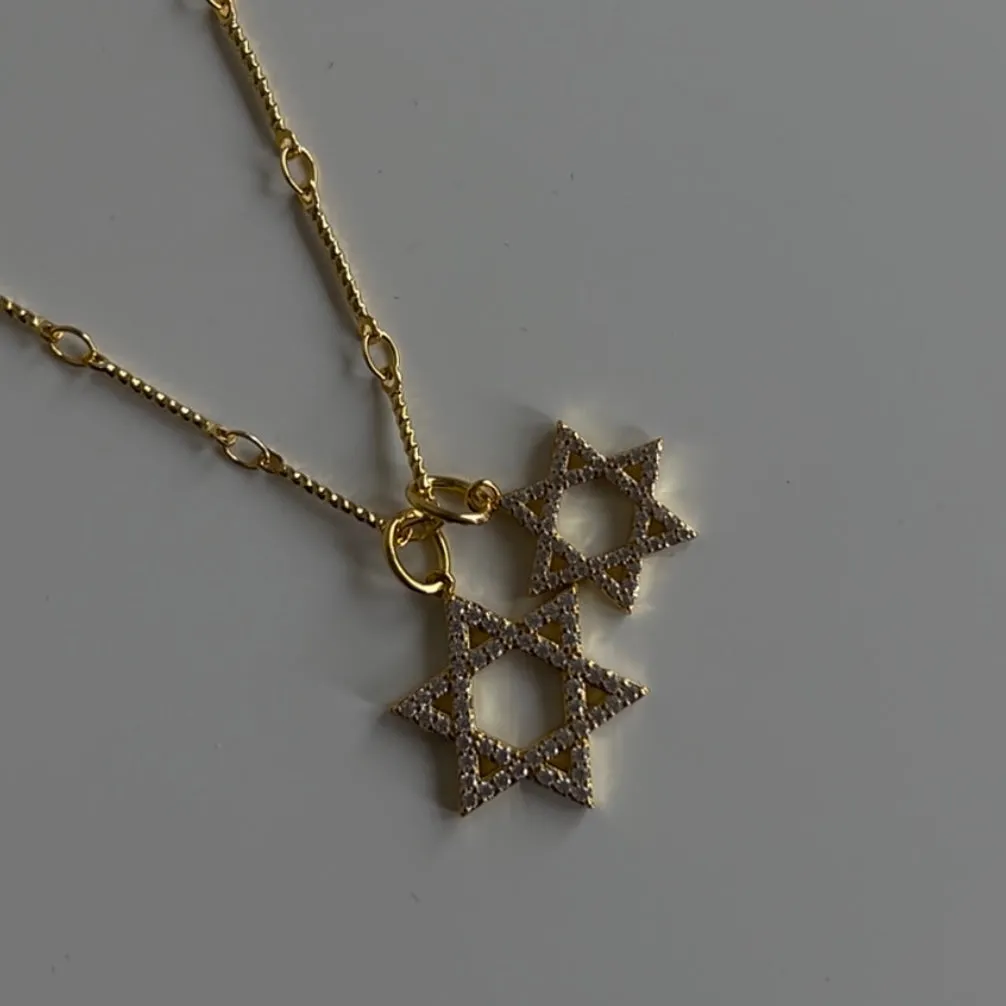 Double Star Necklace sold by Evry Jewels product image thumbnail 3
