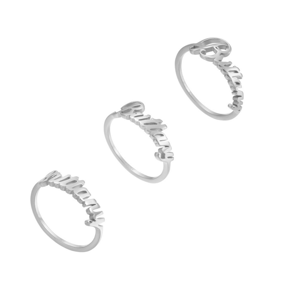 Custom/Personalized Nameplate Ring sold by Evry Jewels product image thumbnail 6