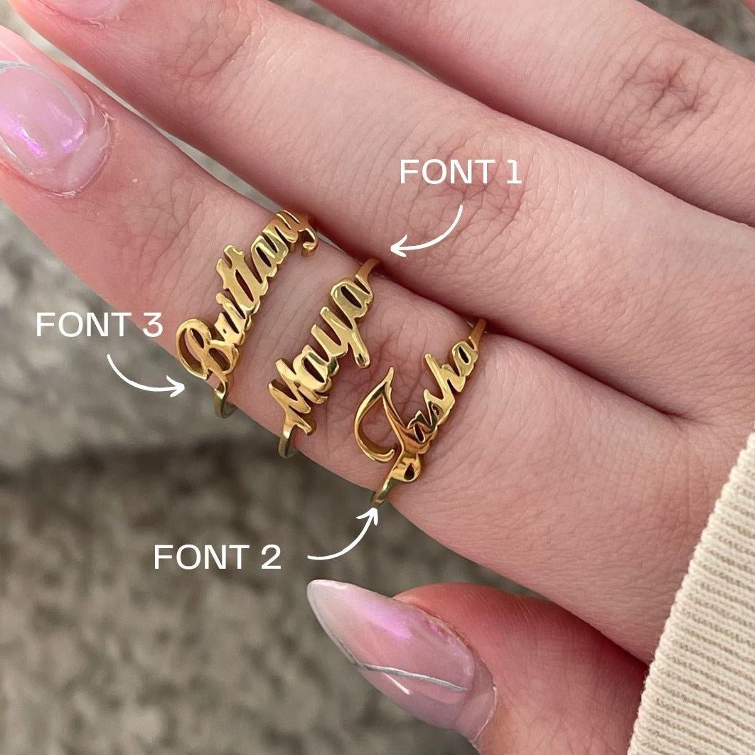 Custom/Personalized Nameplate Ring sold by Evry Jewels product image thumbnail 2