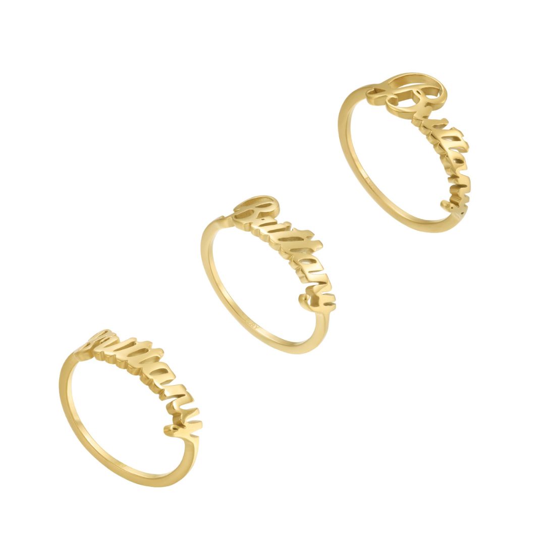 Custom/Personalized Nameplate Ring sold by Evry Jewels