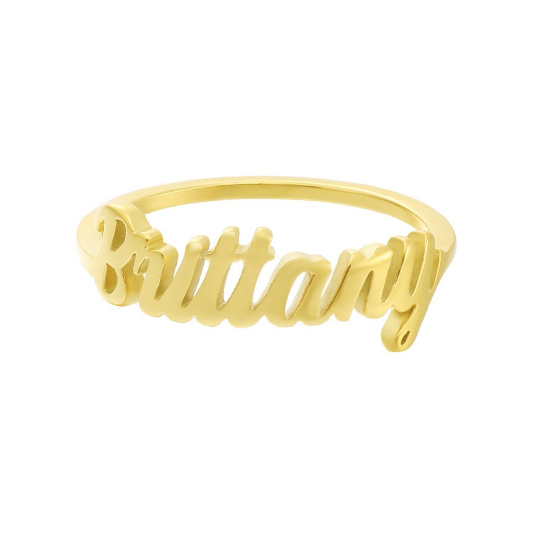 Custom/Personalized Nameplate Ring sold by Evry Jewels product image thumbnail 7