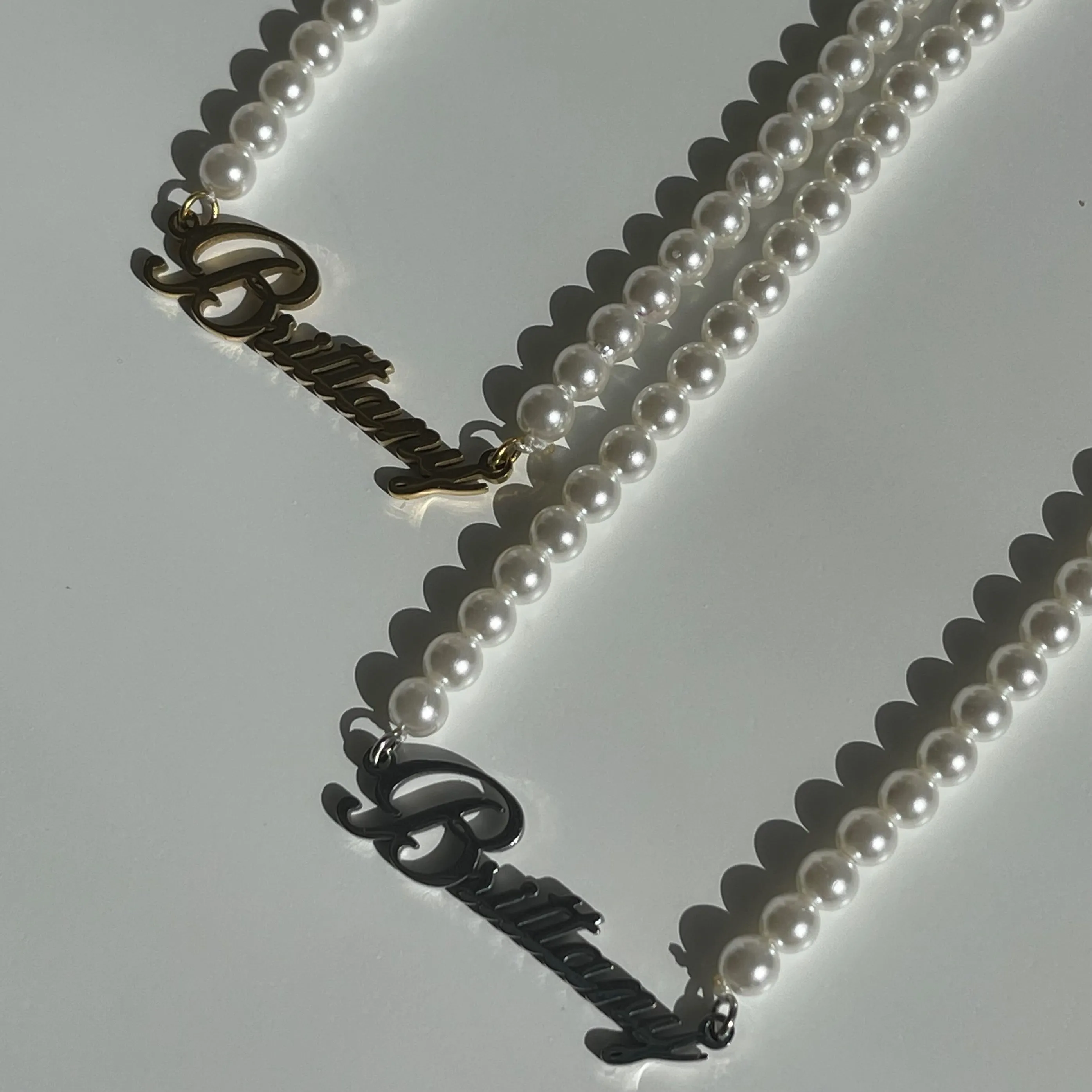 Custom/Personalized Pearl Nameplate Necklace sold by Evry Jewels product image thumbnail 4