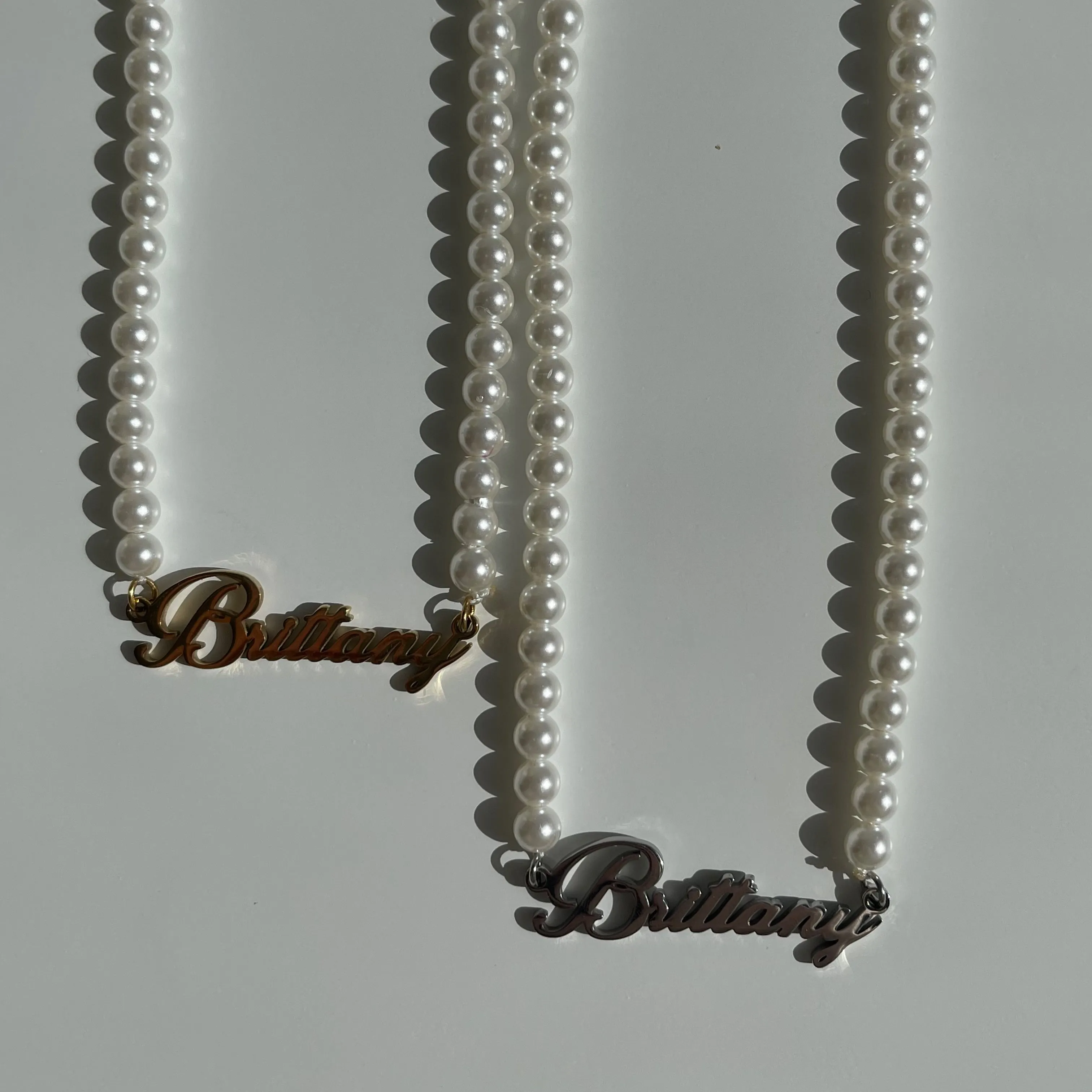 Custom/Personalized Pearl Nameplate Necklace sold by Evry Jewels product image thumbnail 3
