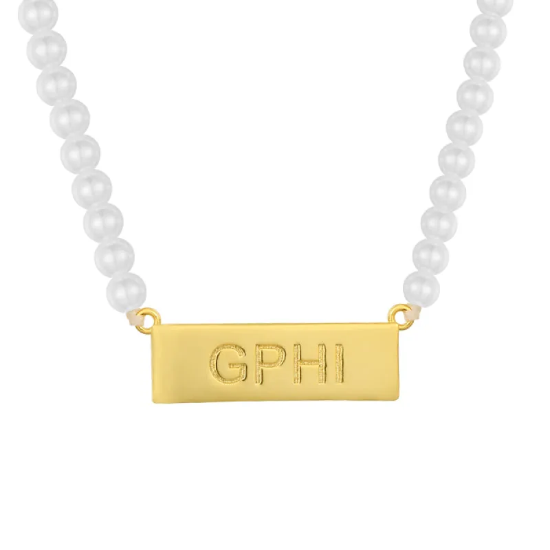 Sorority Custom/Personalized Pearl Necklace sold by Evry Jewels