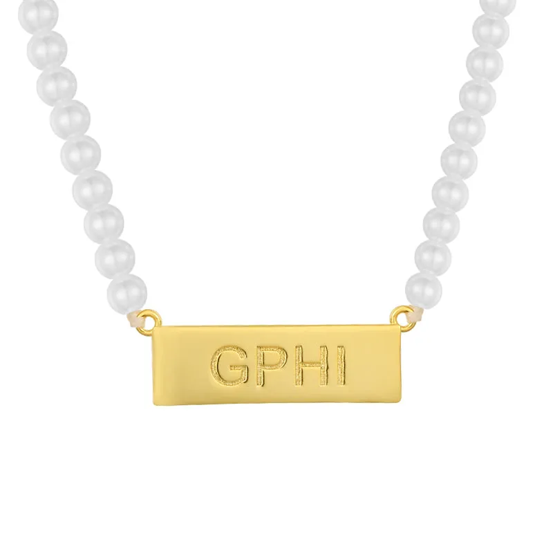 Sorority Custom/Personalized Pearl Necklace sold by Evry Jewels