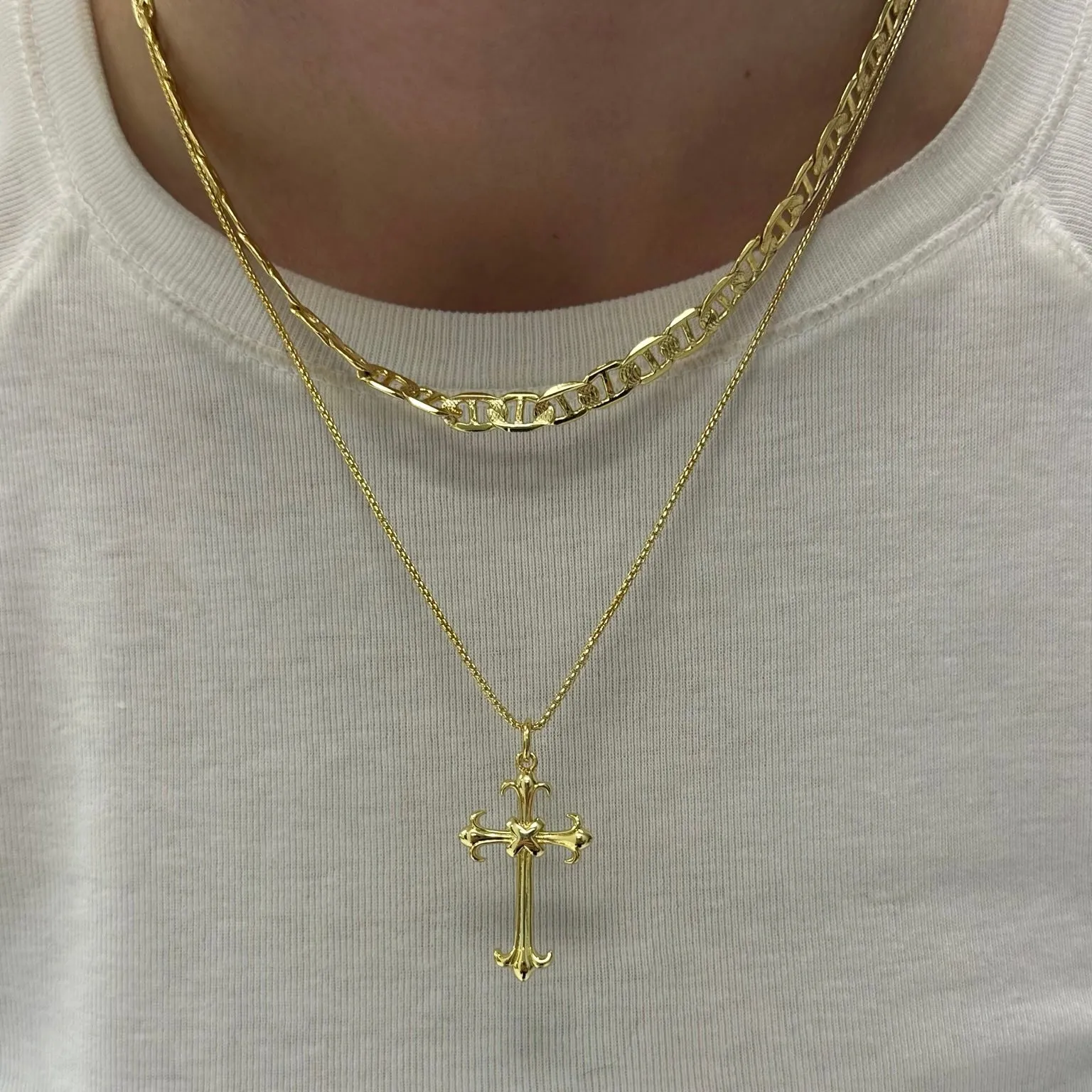 Sacred Cross Necklace sold by Evry Jewels product image thumbnail 3