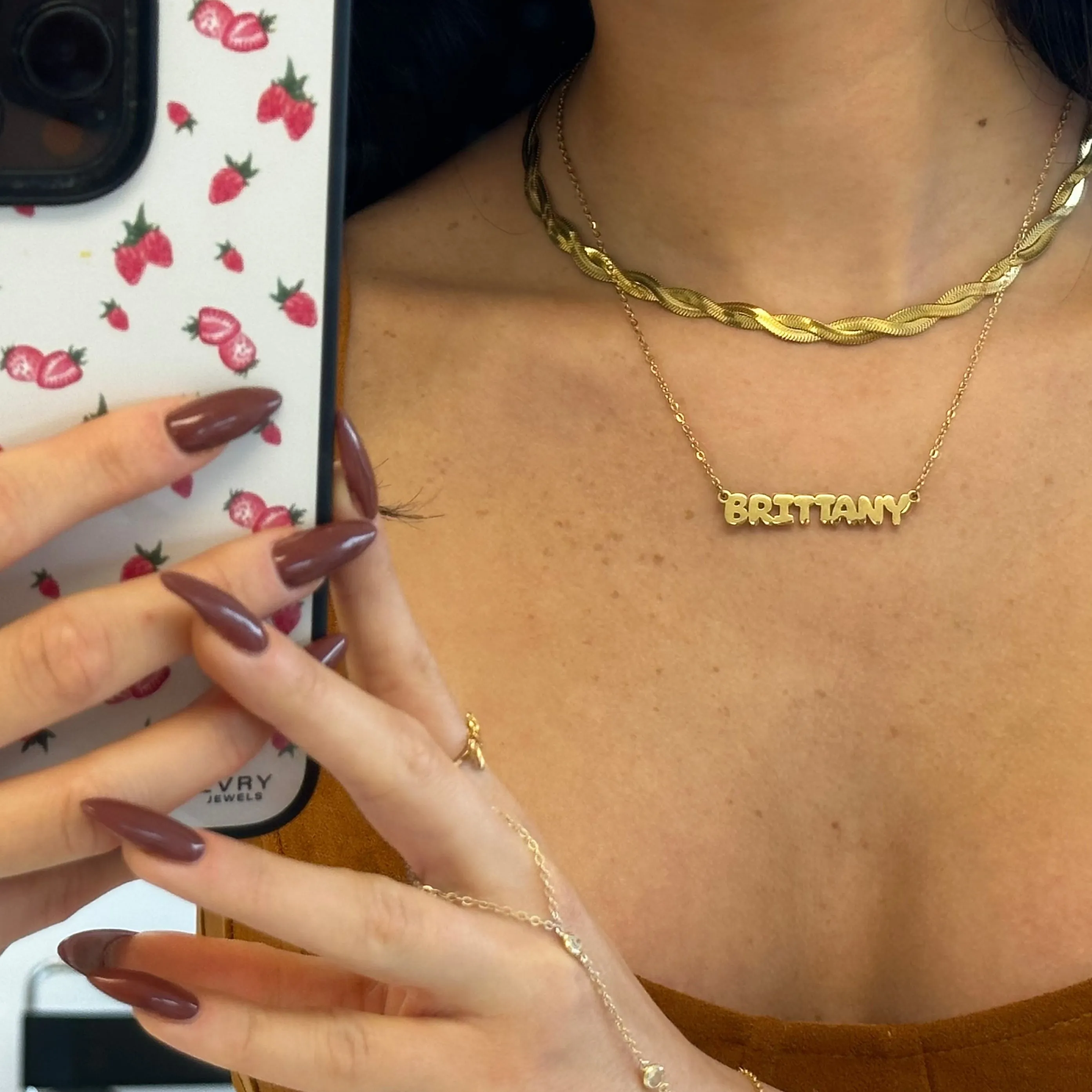 Custom/Personalized Bubble Nameplate Necklace sold by Evry Jewels product image thumbnail 2