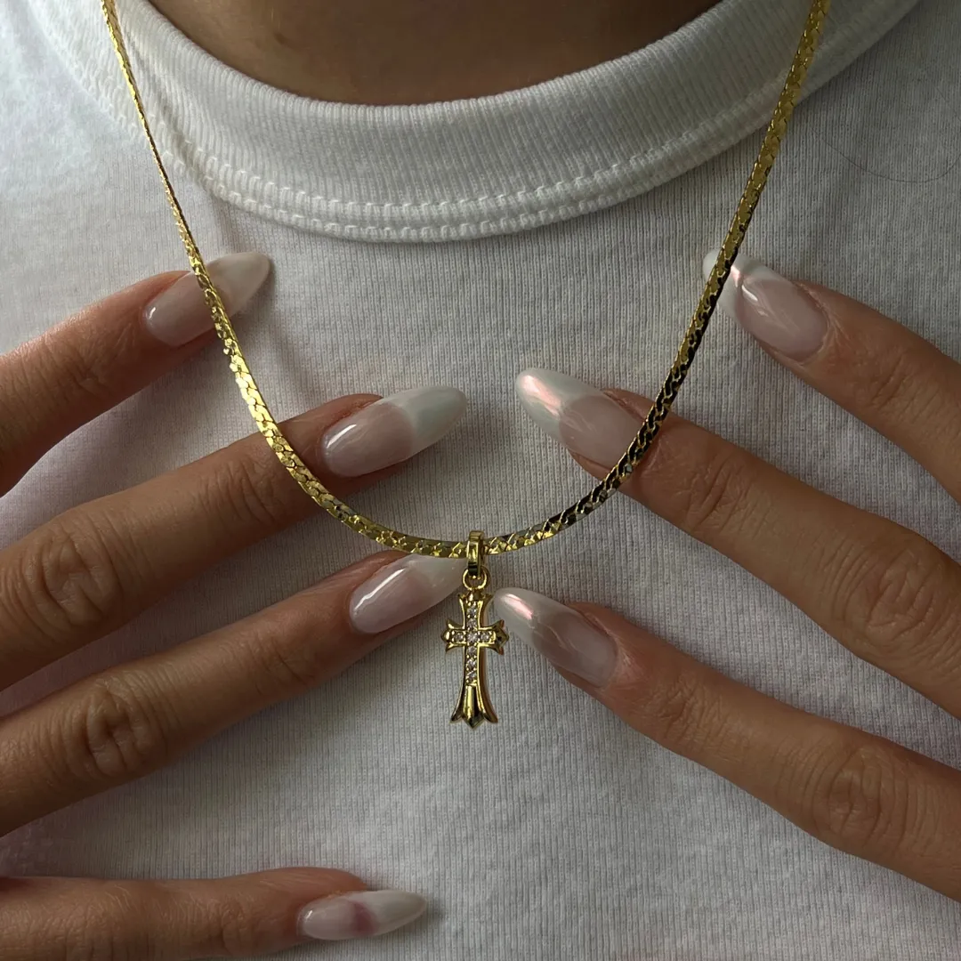 Crossed Necklace sold by Evry Jewels product image thumbnail 2