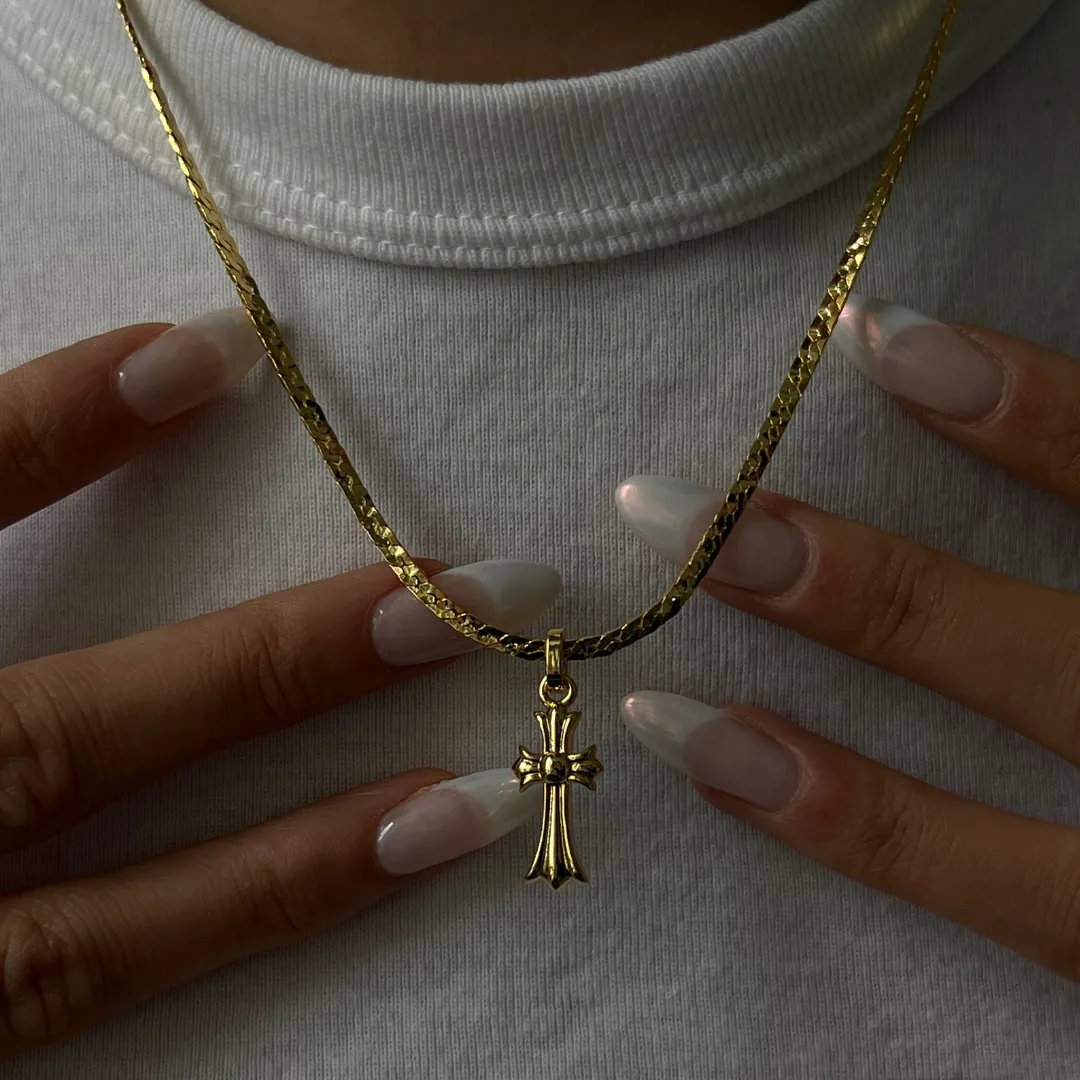 Crossed Necklace sold by Evry Jewels product image thumbnail 3