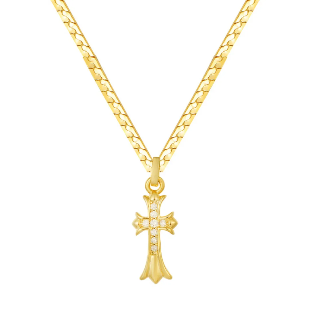 Crossed Necklace sold by Evry Jewels product image thumbnail 5