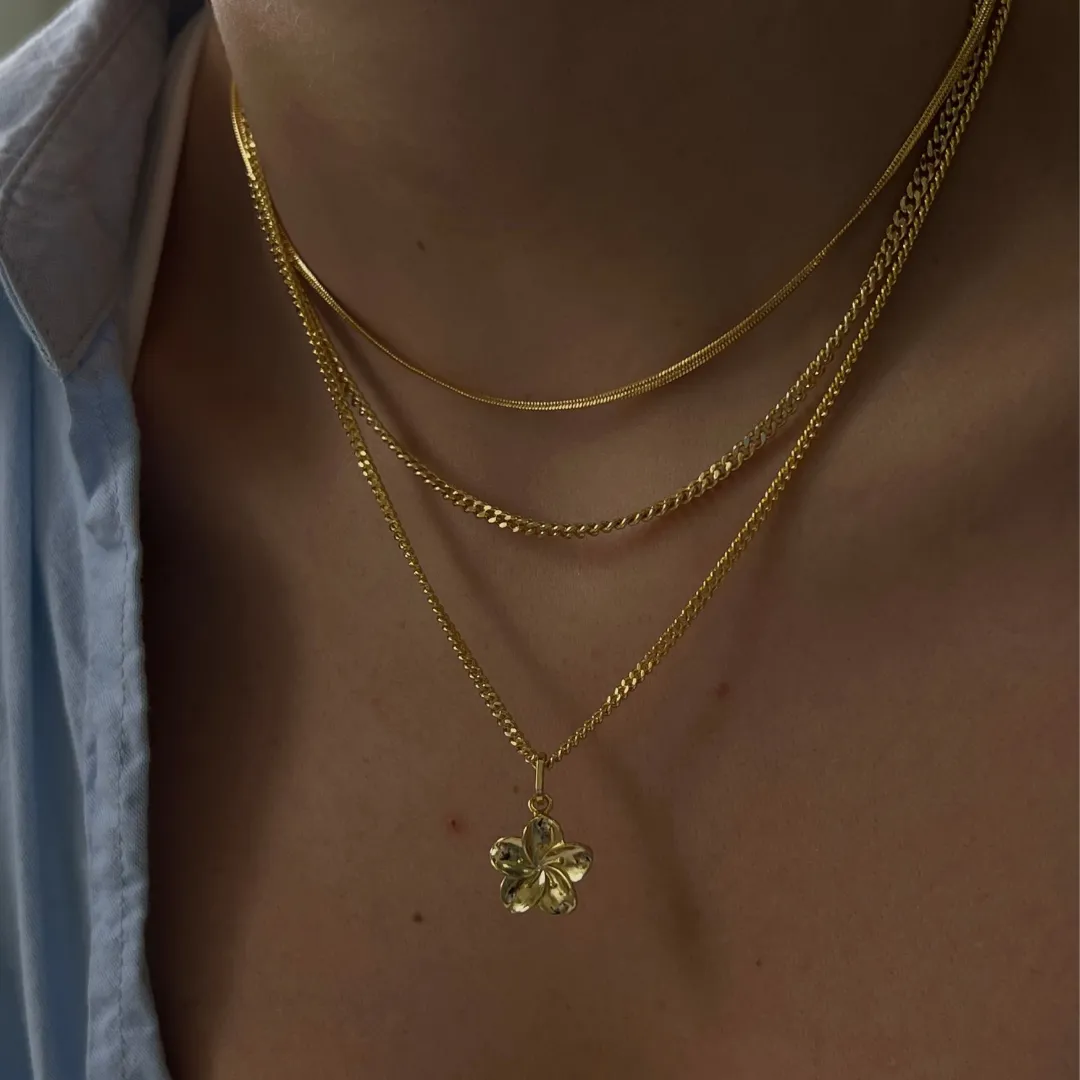 Hibiscus Necklace sold by Evry Jewels product image thumbnail 5