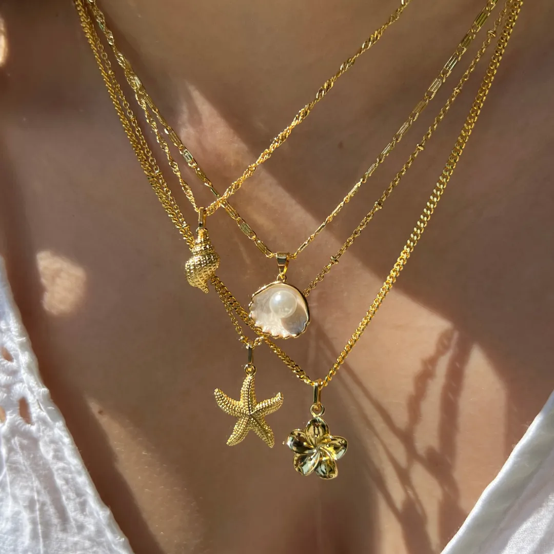 Hibiscus Necklace sold by Evry Jewels product image thumbnail 4