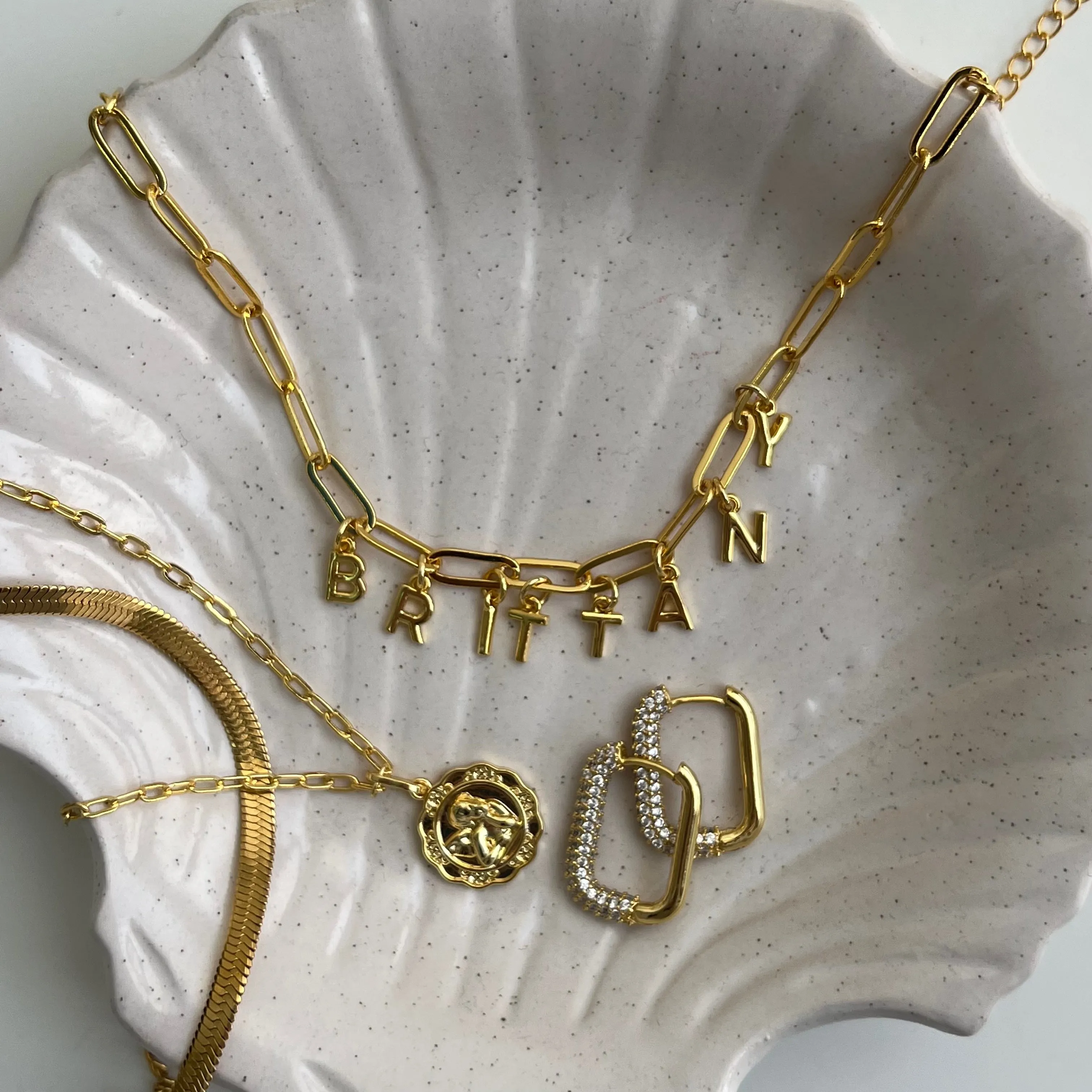 Custom/Personalized Link Letter Necklace sold by Evry Jewels product image thumbnail 2