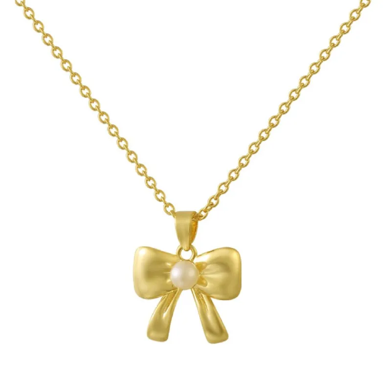 Put A Bow On It Necklace sold by Evry Jewels