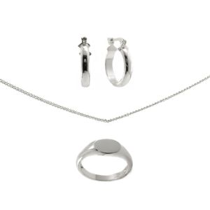 Basic B Set (silver) sold by Evry Jewels