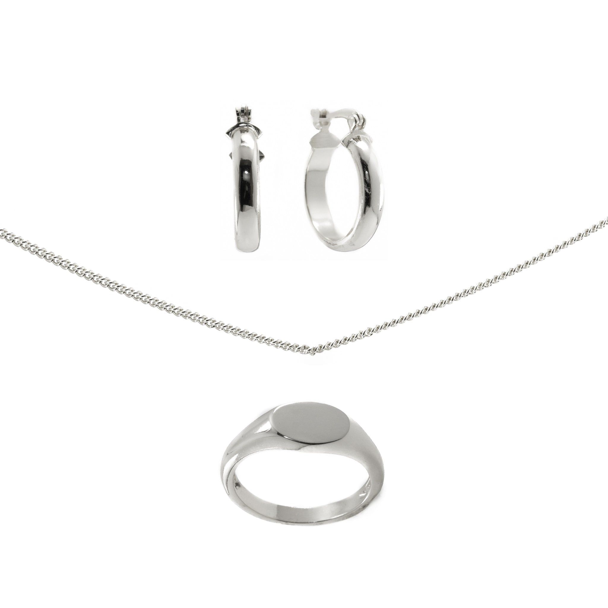 Basic B Set (silver) sold by Evry Jewels