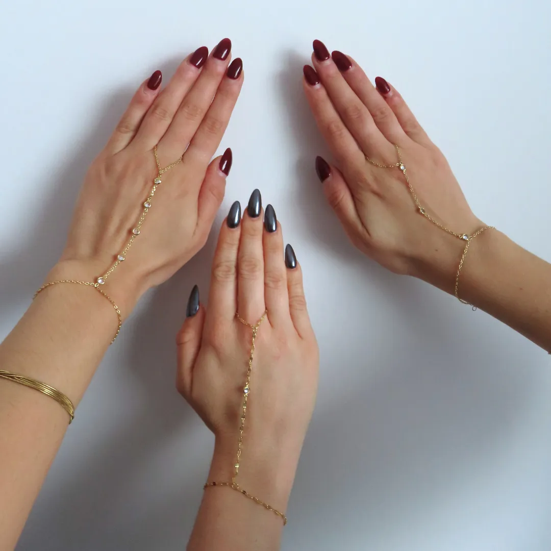 Radiant Hand Chain Bundle : 3 Piece Hand Chain Bundle sold by Evry Jewels