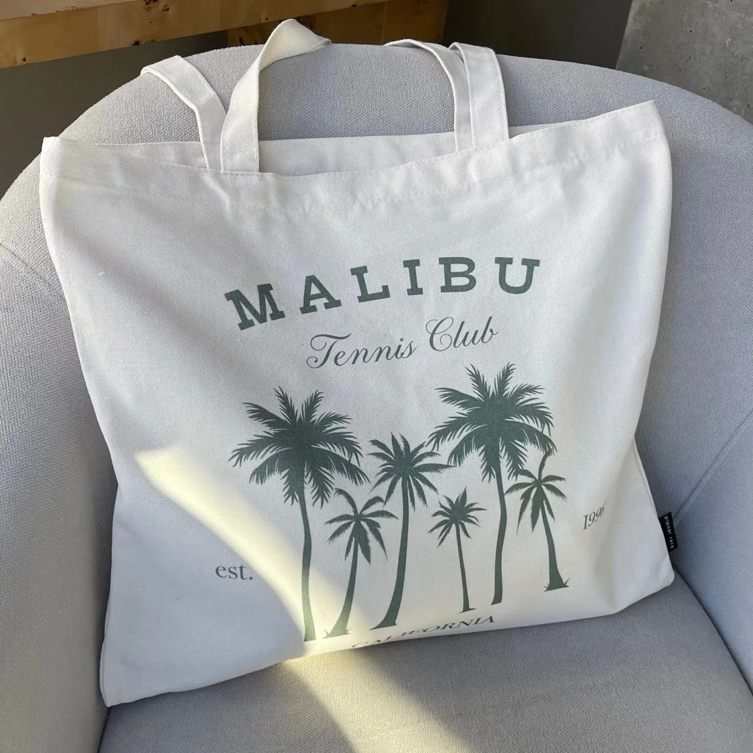 Malibu Tennis Club Tote Bag sold by Evry Jewels