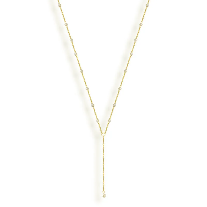 Sweet Pearl Lariat Necklace sold by Evry Jewels