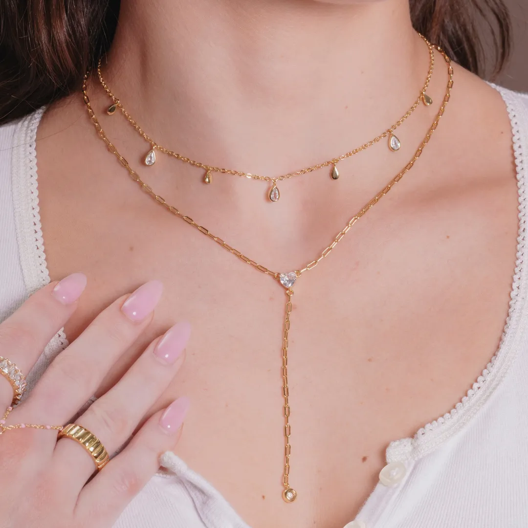 Heart of Stone Lariat Necklace sold by Evry Jewels product image thumbnail 2