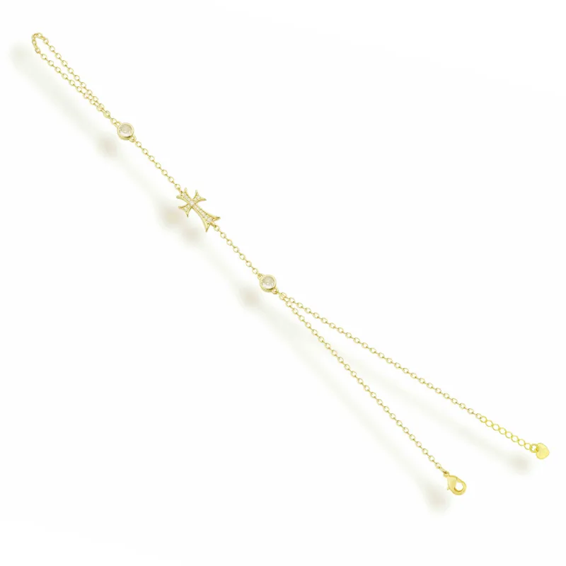 Double Cross Me Hand Chain sold by Evry Jewels