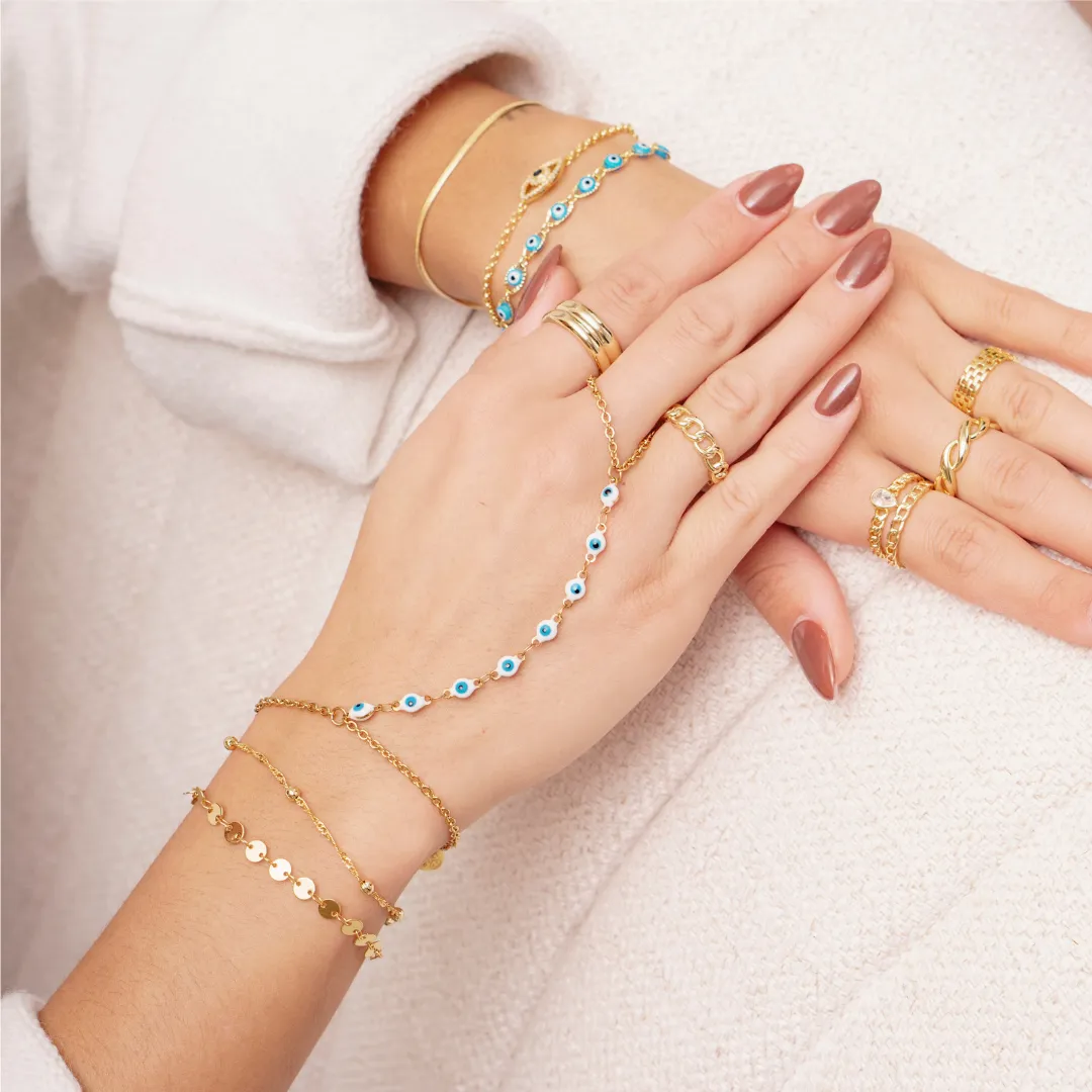 Nazar Hand Chain sold by Evry Jewels product image thumbnail 2