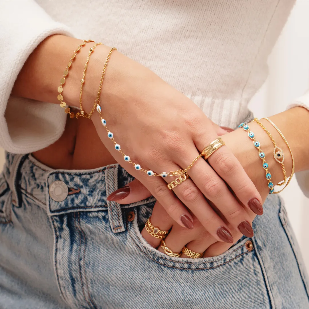Nazar Hand Chain sold by Evry Jewels