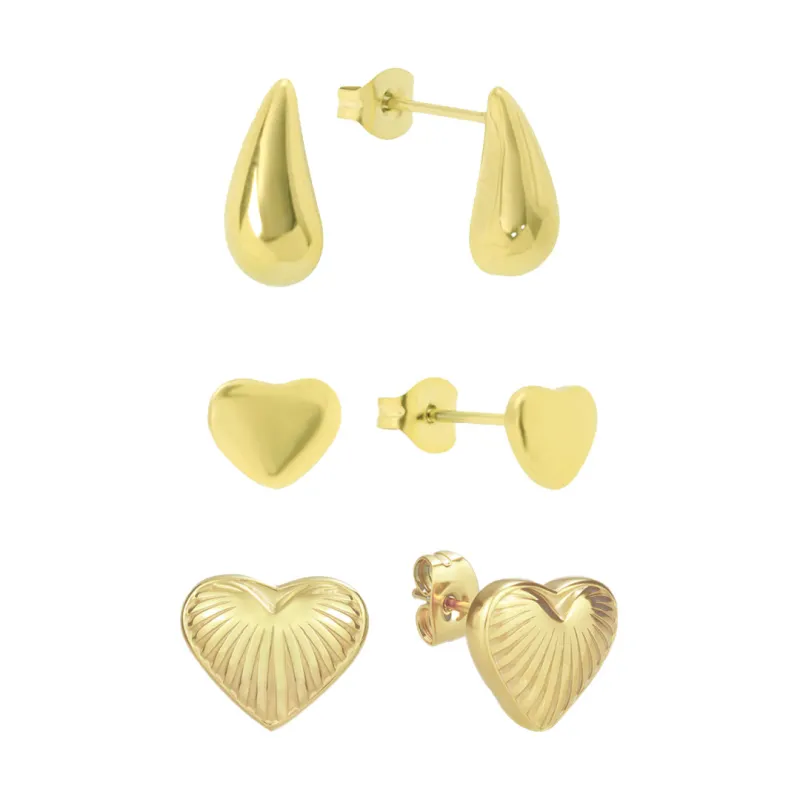 Drip Stud Bundle: 3 Piece Earring Bundle sold by Evry Jewels