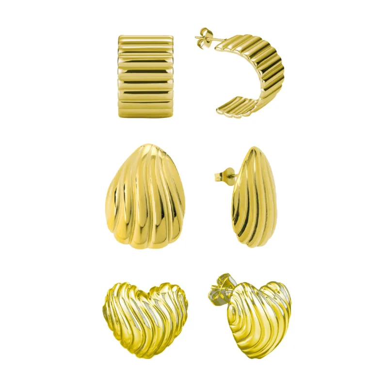 Wear-All-Day: 3 Piece Waterproof Earring Bundle sold by Evry Jewels