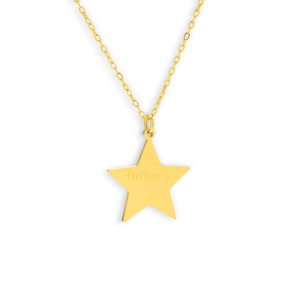 Custom/Personalized Star Pendant Necklace sold by Evry Jewels