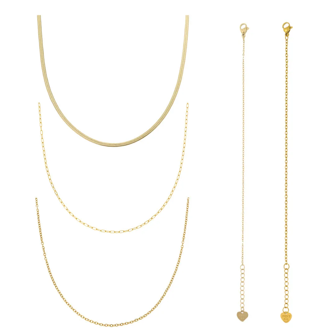 Fine Lines Bundle: 5 Piece Necklace and Bracelet Bundle sold by Evry Jewels product image thumbnail 2