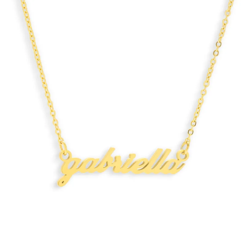 Custom/Personalized Lowercase Nameplate Cable Necklace sold by Evry Jewels