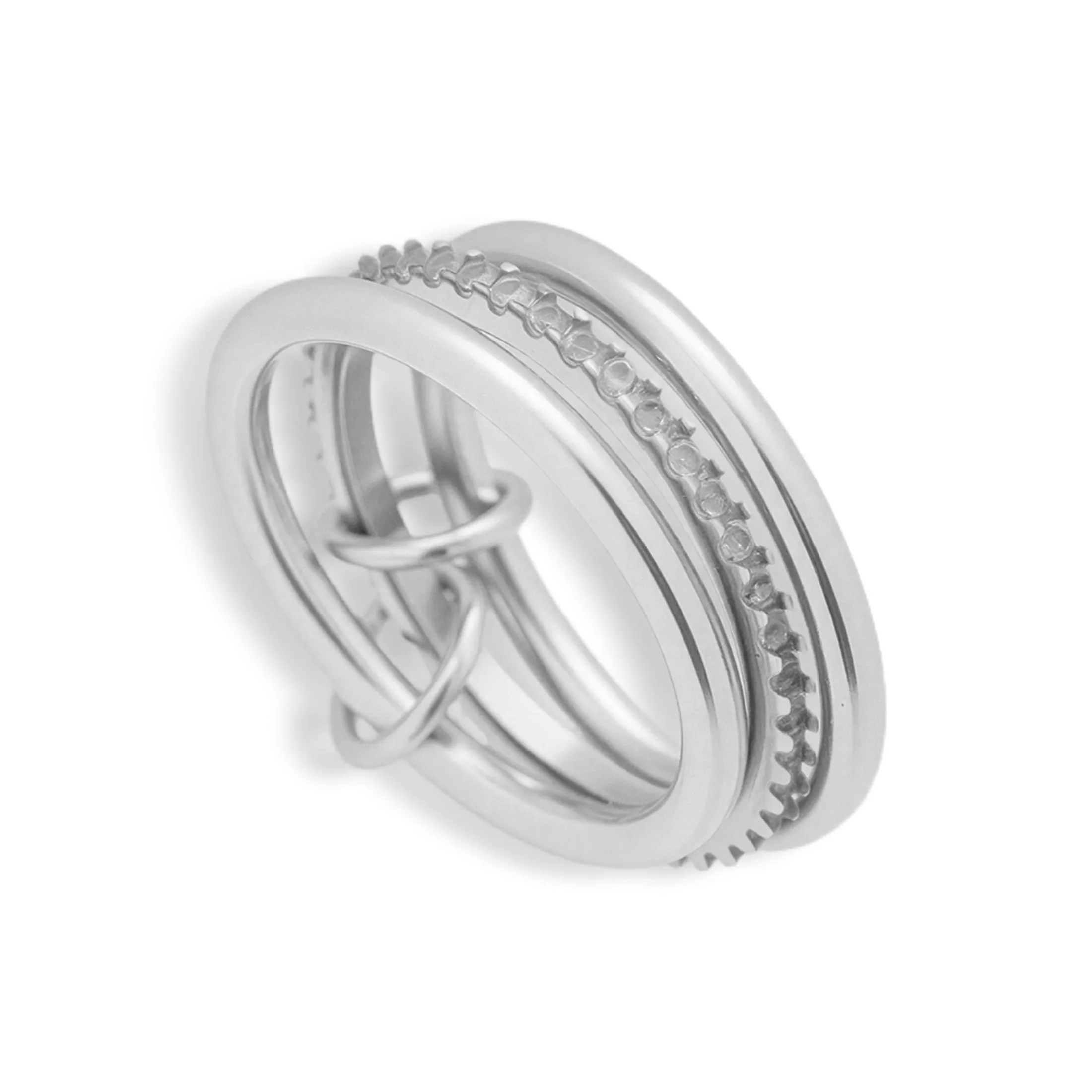 Stacked Linked Crystal Band Ring sold by Evry Jewels product image thumbnail 4