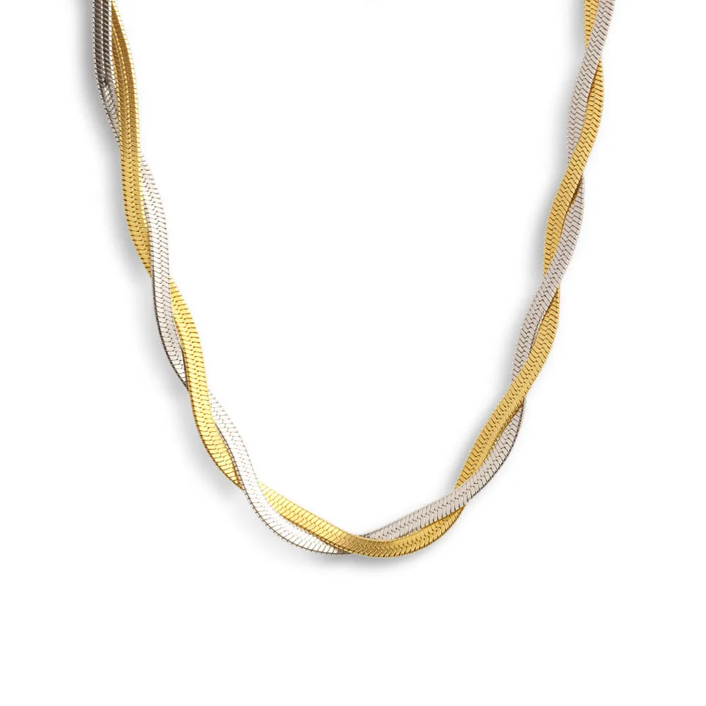 Two-Tone Medusa Necklace sold by Evry Jewels product image thumbnail 2