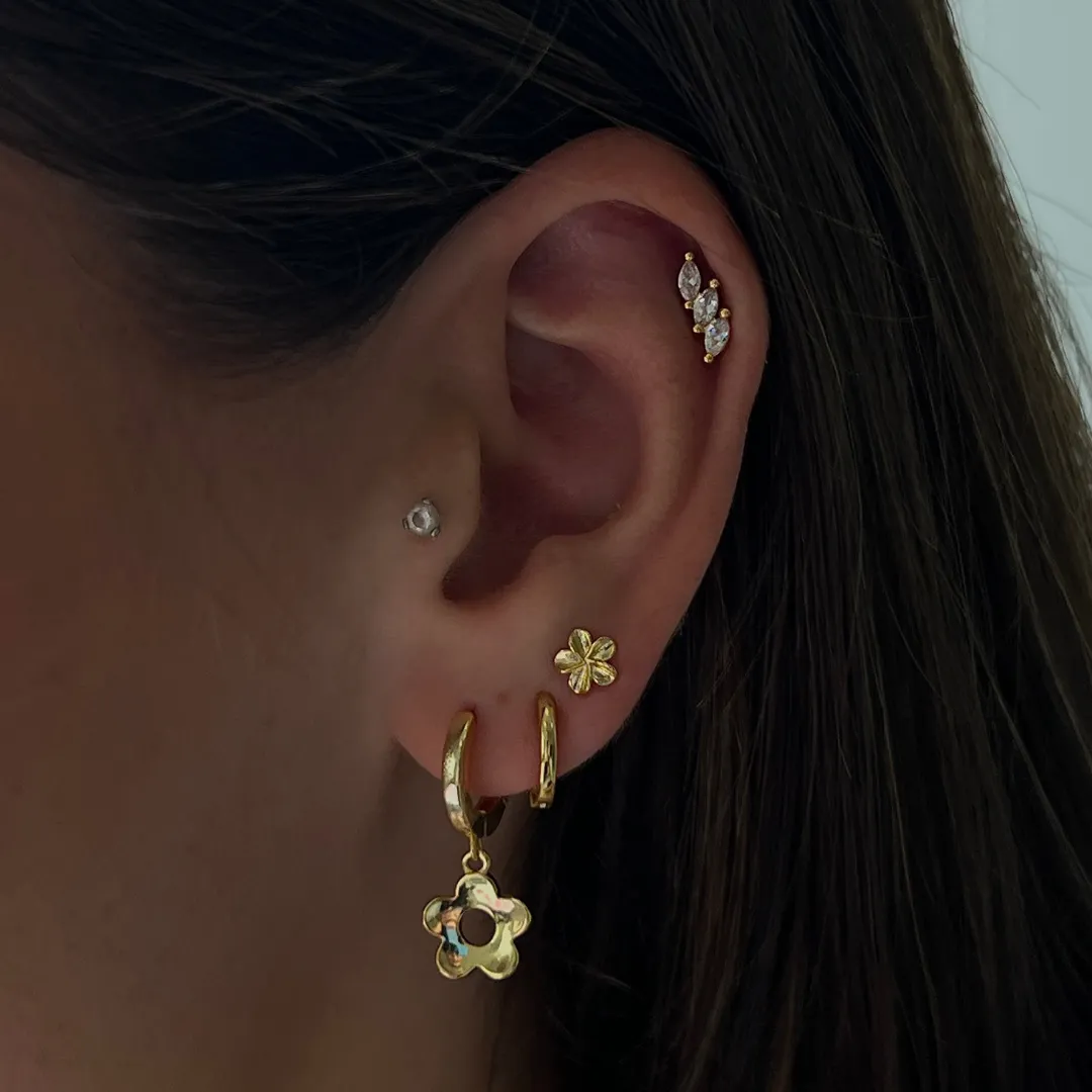 Hibiscus Earrings (VIP) sold by Evry Jewels product image thumbnail 2