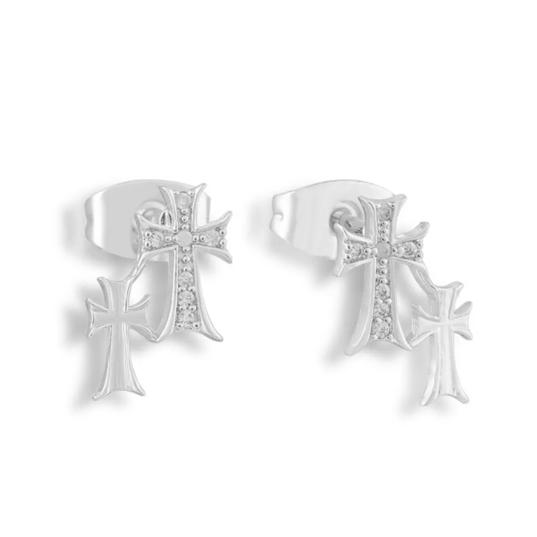 Double Cross Me Studs (VIP) sold by Evry Jewels product image thumbnail 2