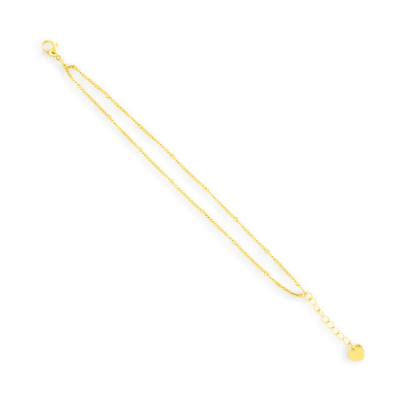 Double Layer Beaded Chain Bracelet sold by Evry Jewels