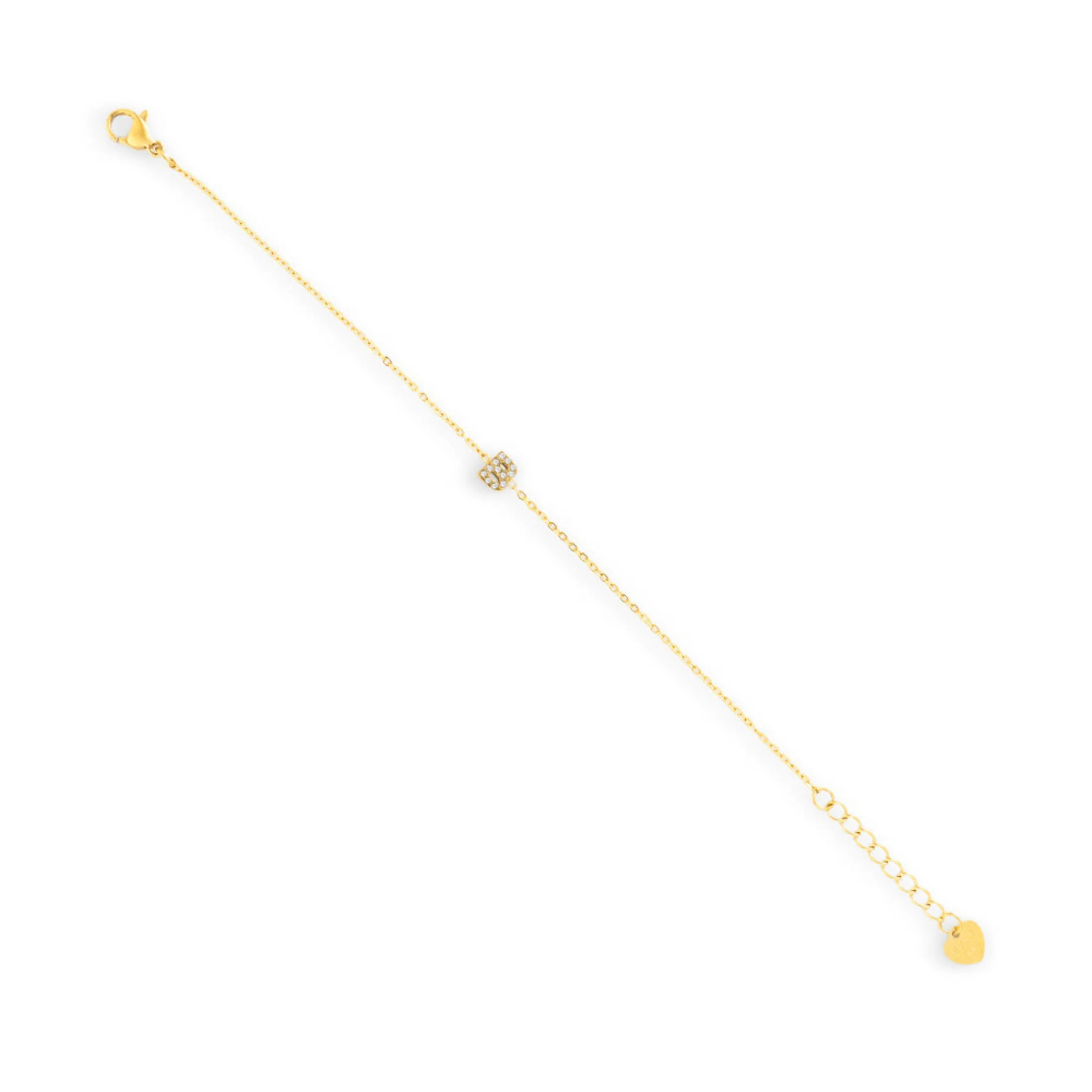 Pavé Crystal B Initial Bracelet sold by Evry Jewels