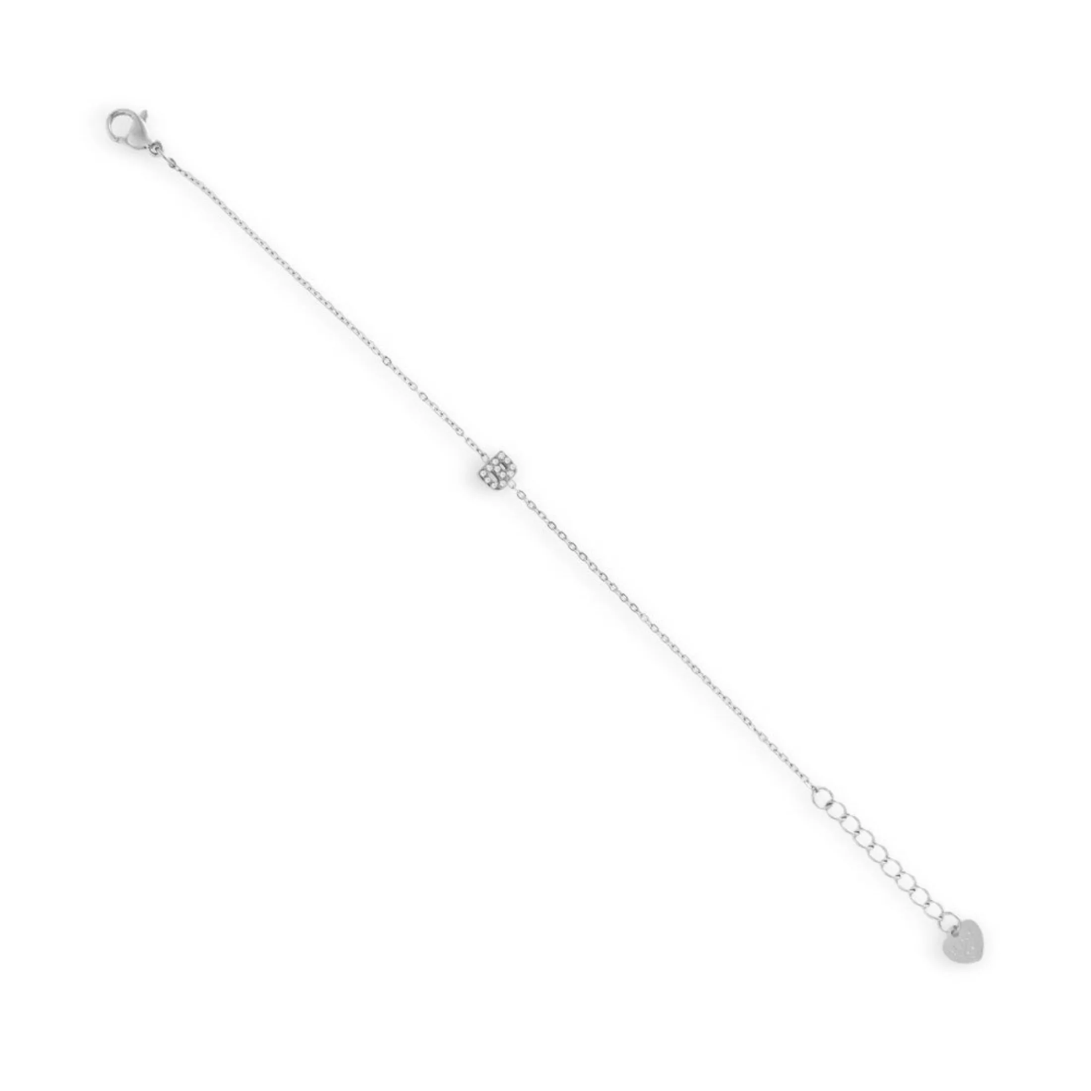 Pavé Crystal B Initial Bracelet sold by Evry Jewels product image thumbnail 3