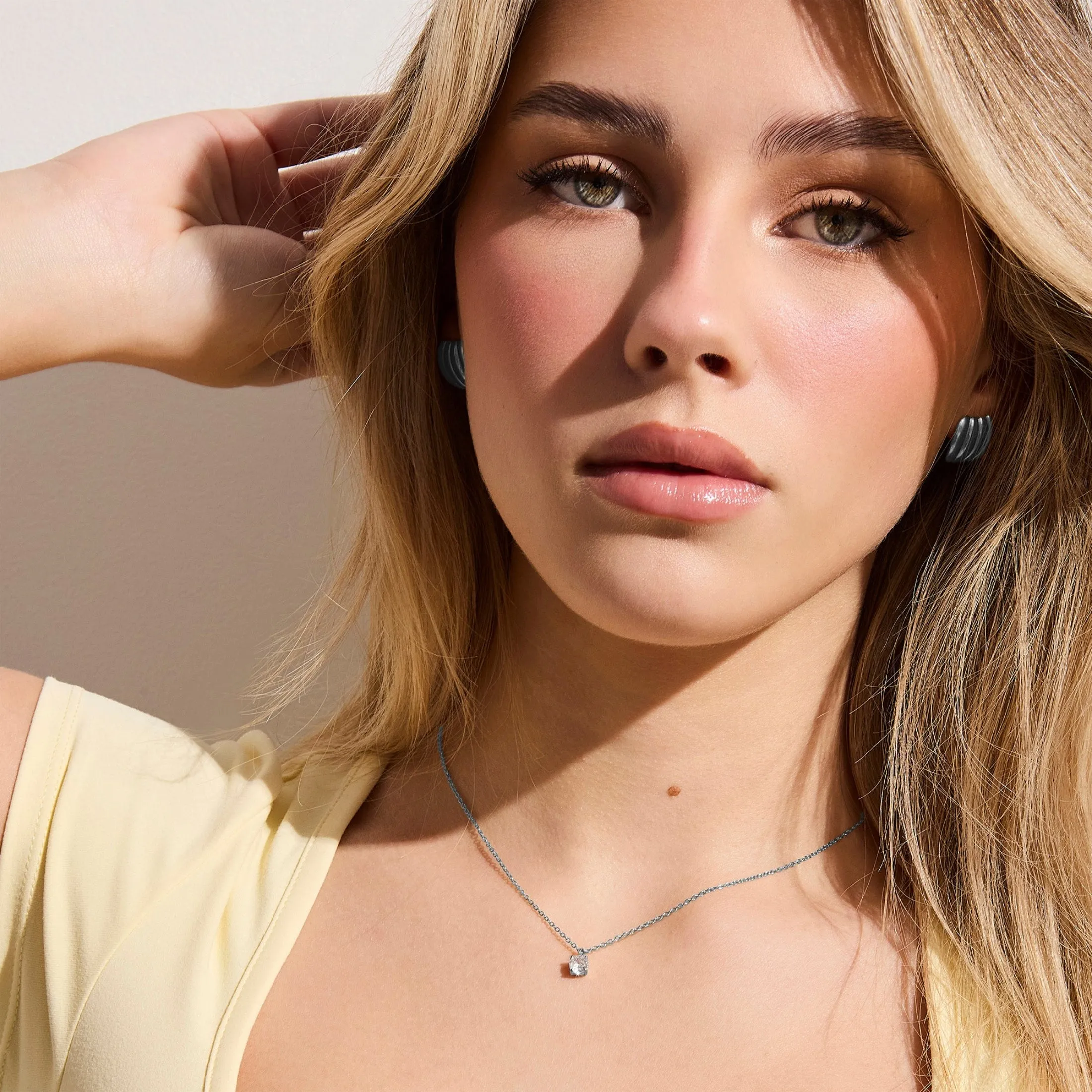 Solitaire Crystal Necklace sold by Evry Jewels product image thumbnail 4