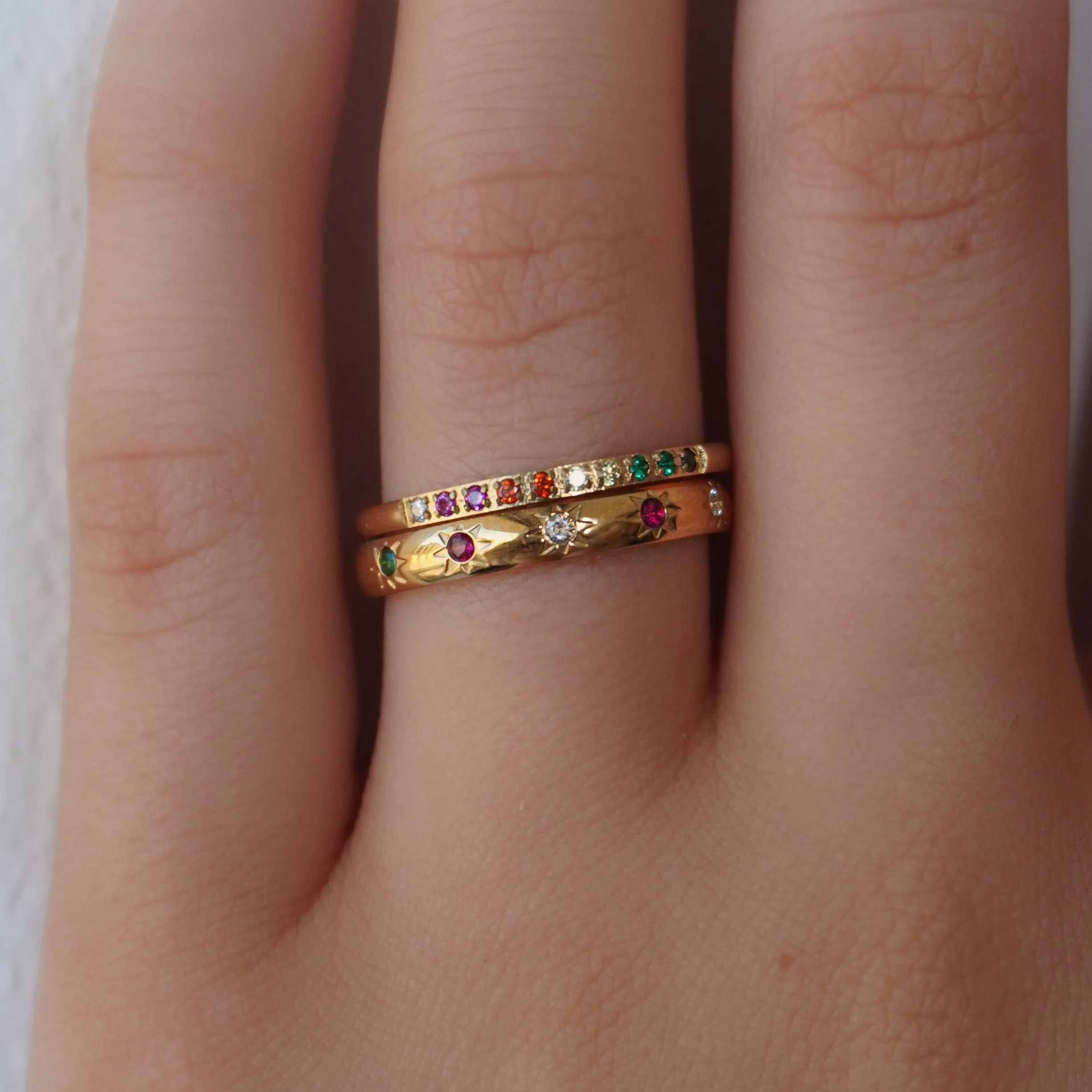 Rainbow's End Ring Set sold by Evry Jewels