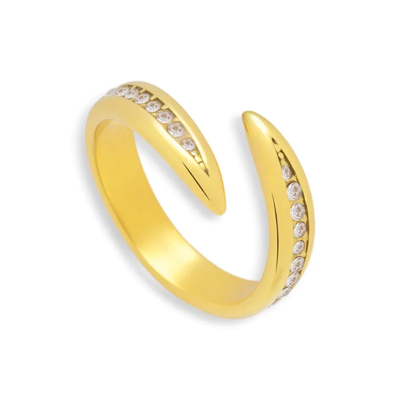 Crystal Curve Wrap Ring sold by Evry Jewels