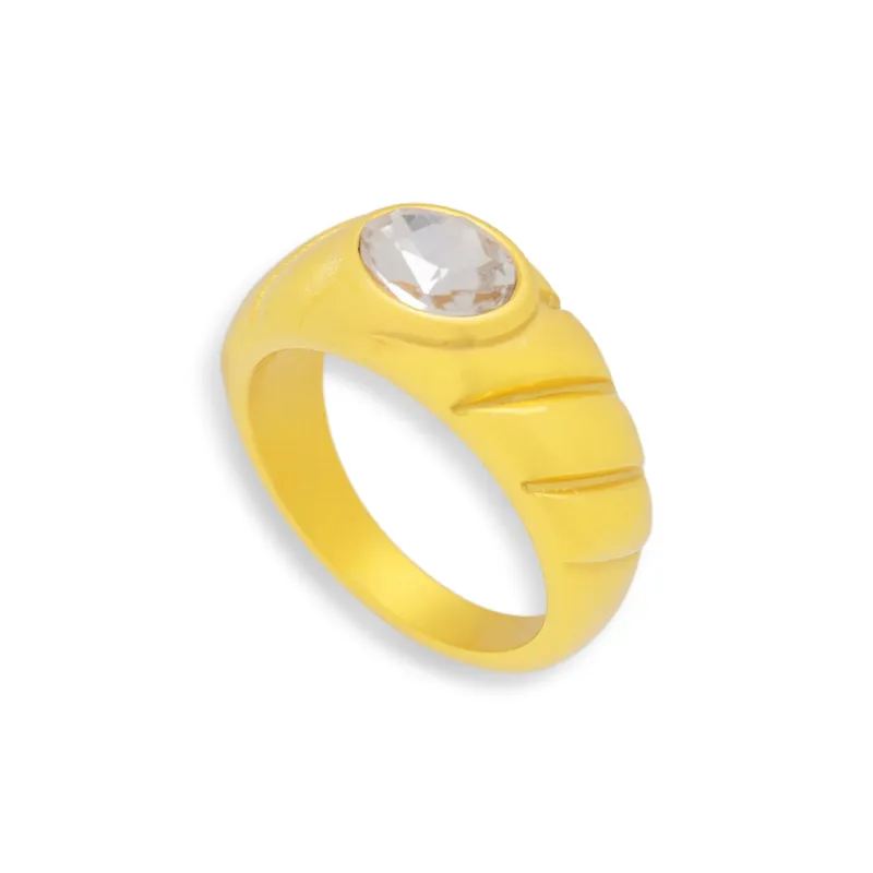 Oval Stone Dome Ring sold by Evry Jewels