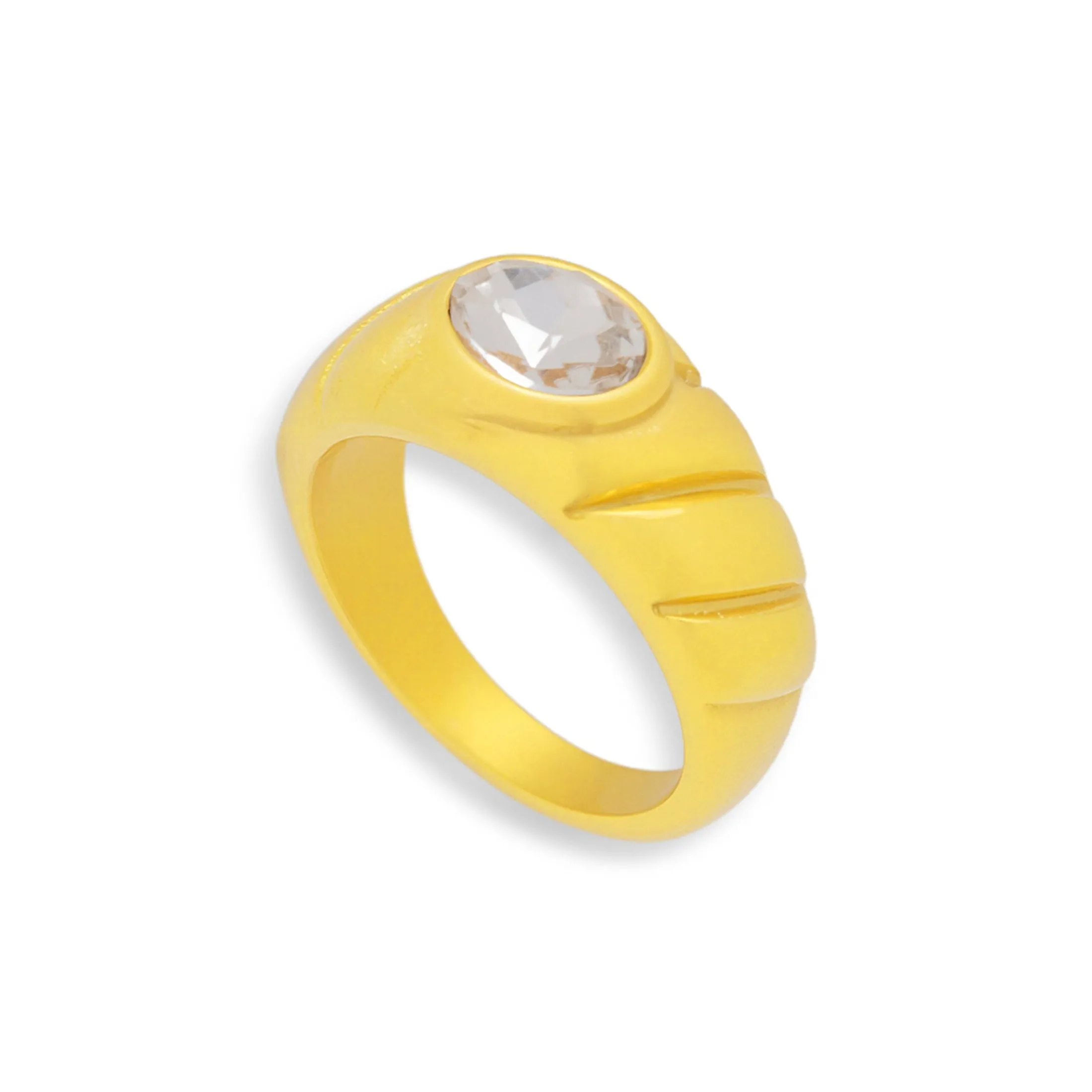 Oval Stone Dome Ring sold by Evry Jewels