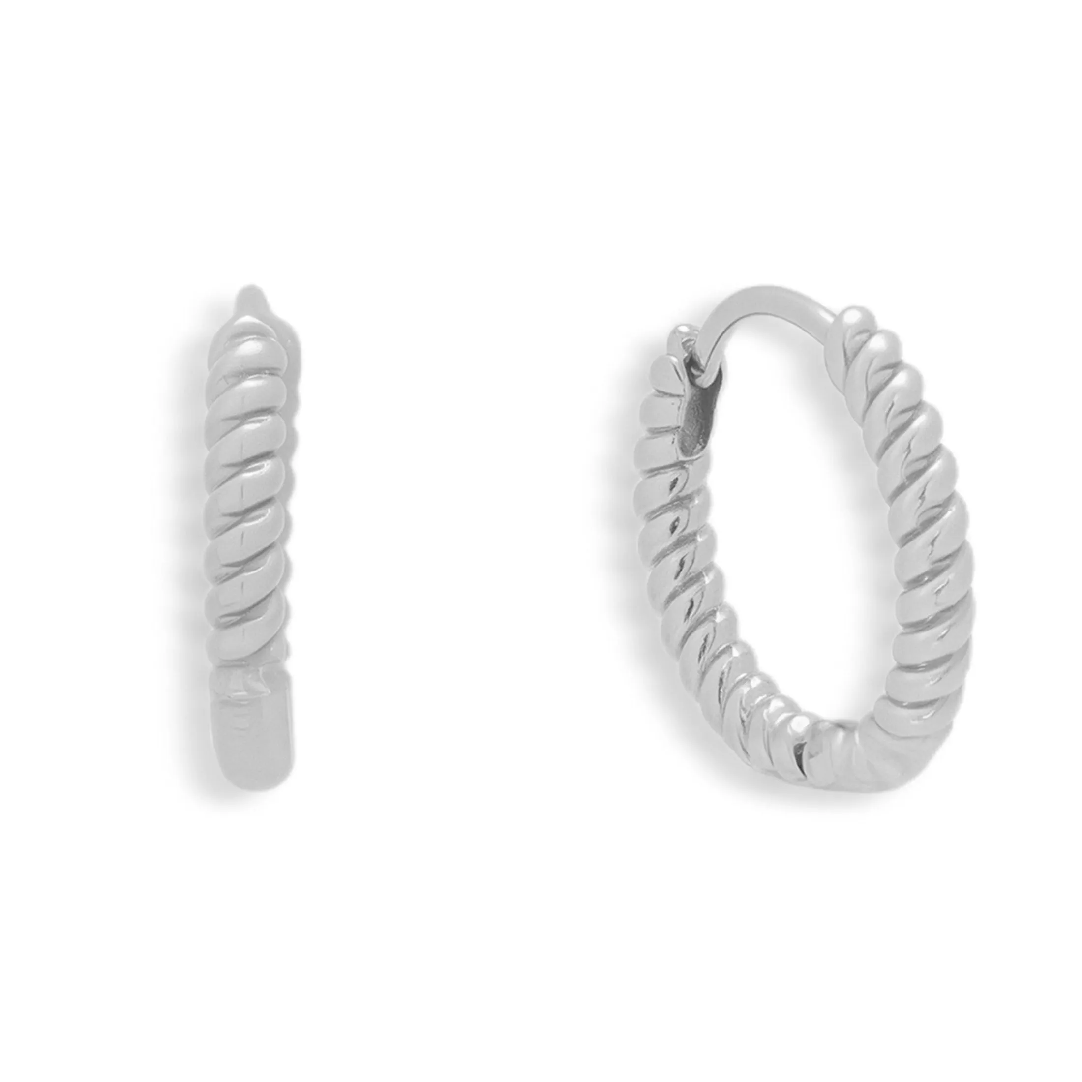 Chunky Twist Hoop Earrings sold by Evry Jewels product image thumbnail 3