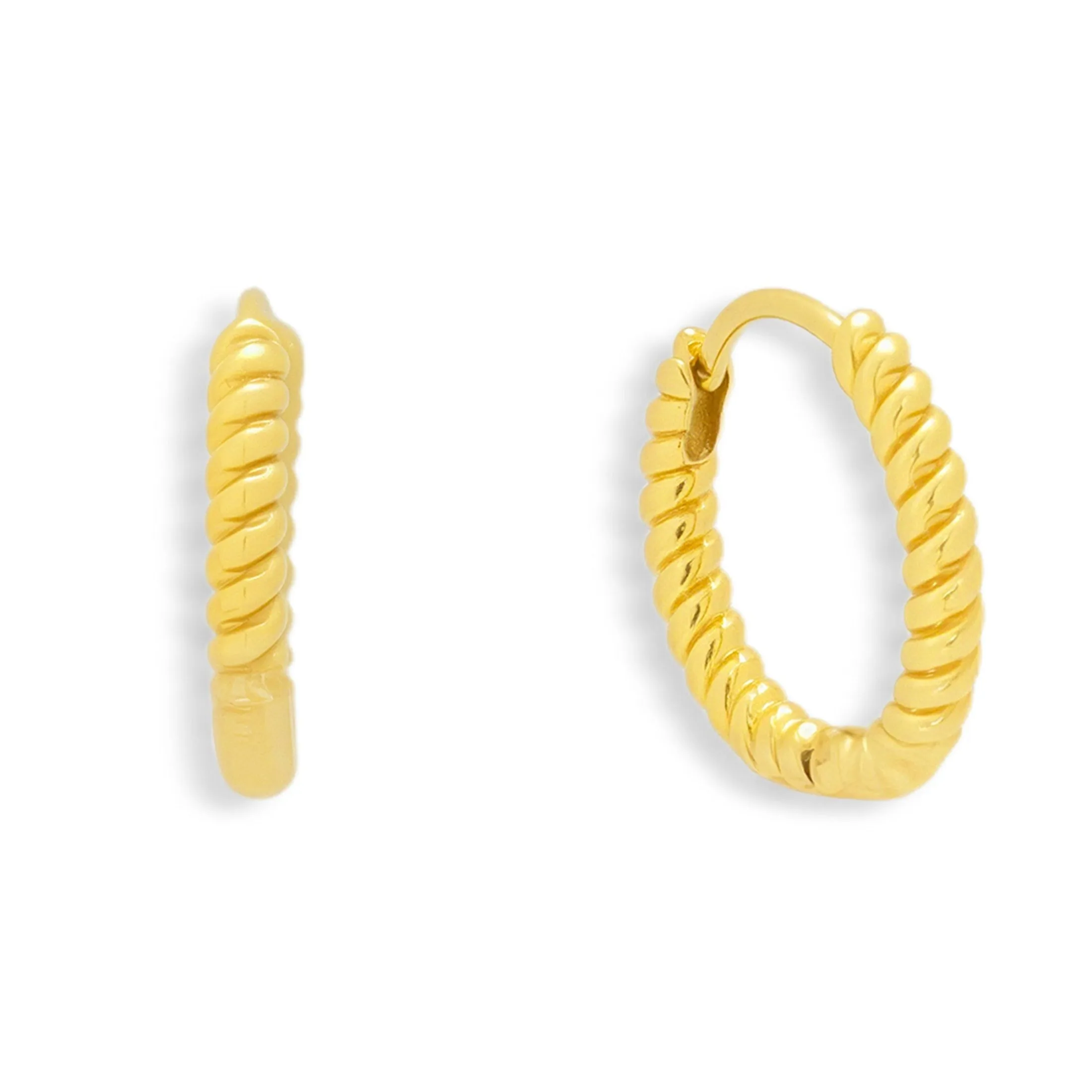 Chunky Twist Hoop Earrings sold by Evry Jewels