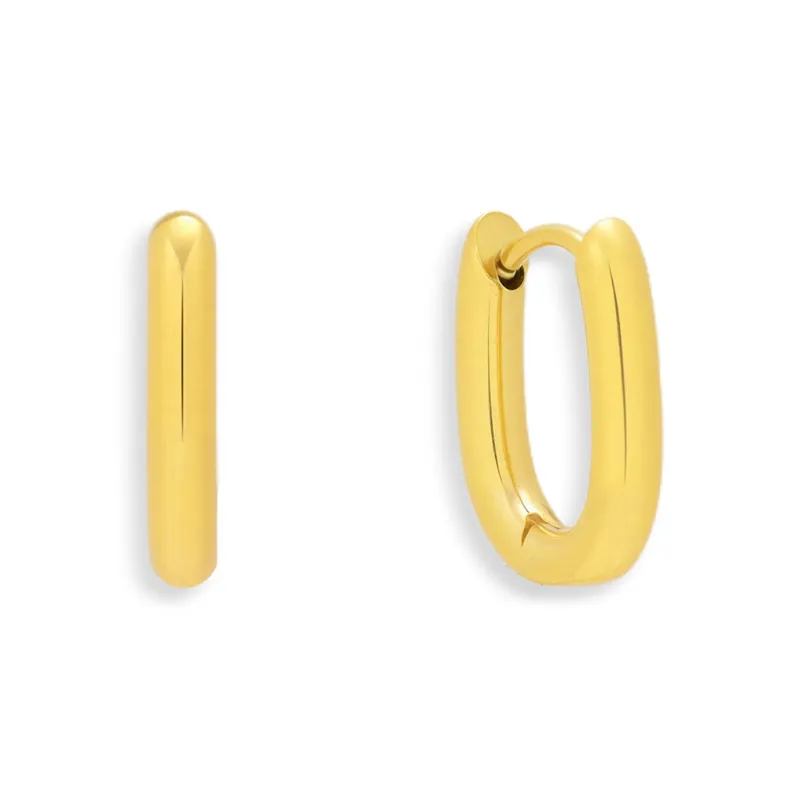 Bold Oval Hoop Earrings sold by Evry Jewels