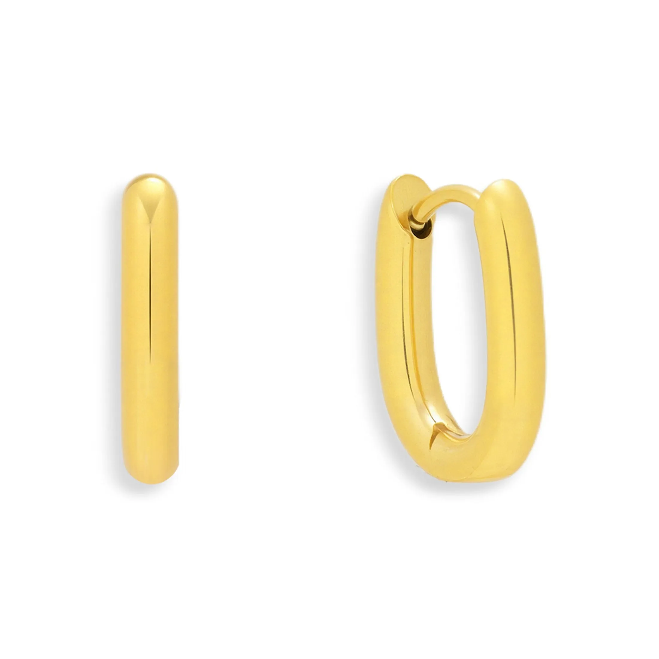 Bold Oval Hoop Earrings sold by Evry Jewels