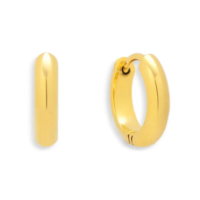 Smooth Curve Hoop Earrings sold by Evry Jewels